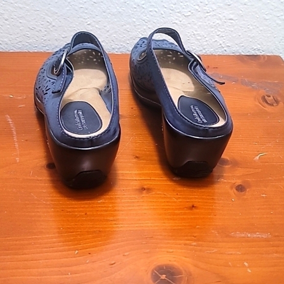 CROFT & BARROW WOMEN'S SOLE SENSE ABILITY  BLUE STRAP WEDGE SANDAL SIZE 10 - Picture 5 of 10